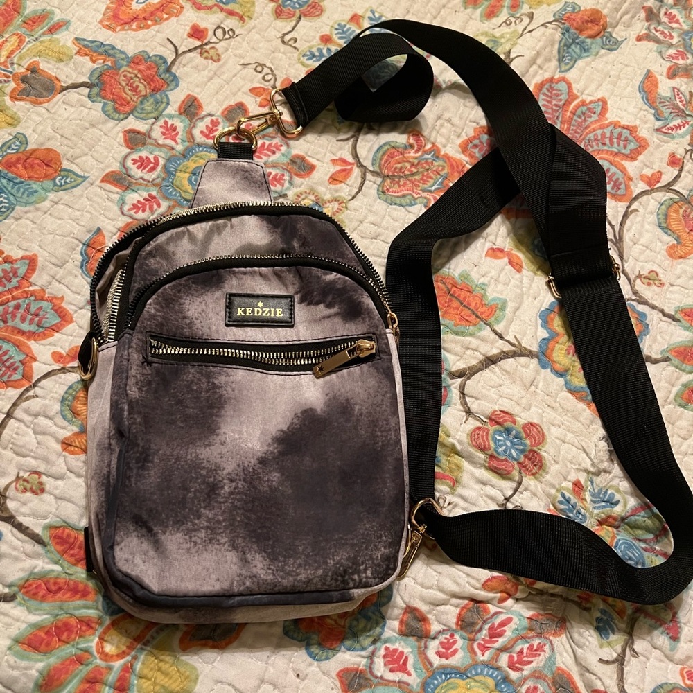 Black and Gray Crossbody Bag